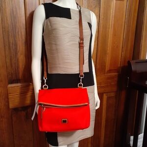 DOONEY & Bourke nylon flapper crossbody NWT. Red